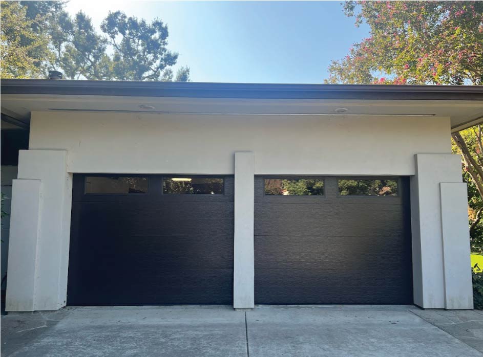 modern garage door after being repair by the best garage door company in visalia, ca