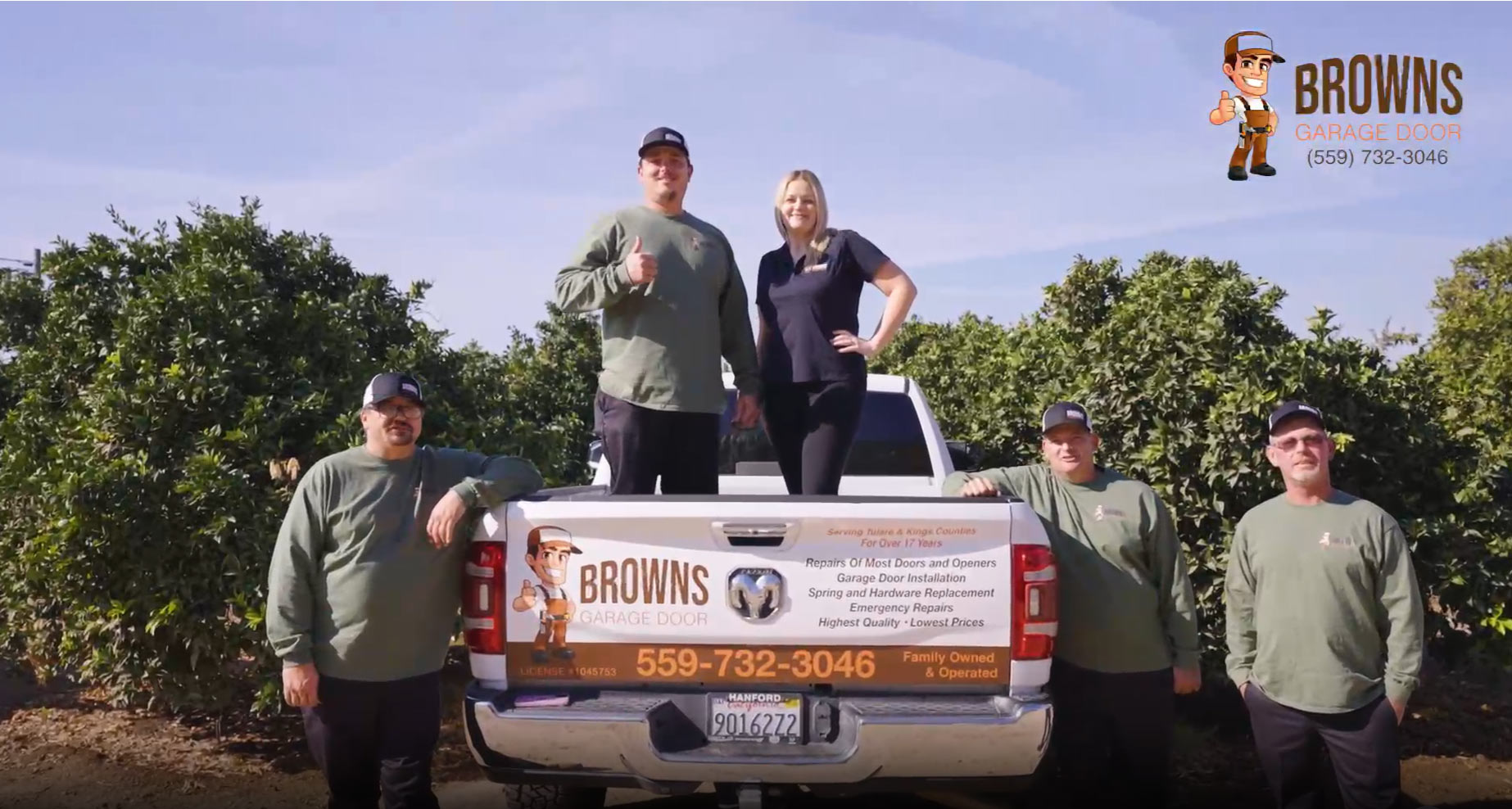 garage-door-repair-company-in-visalia complete team of browns garage doore repair in Exeter, CA
